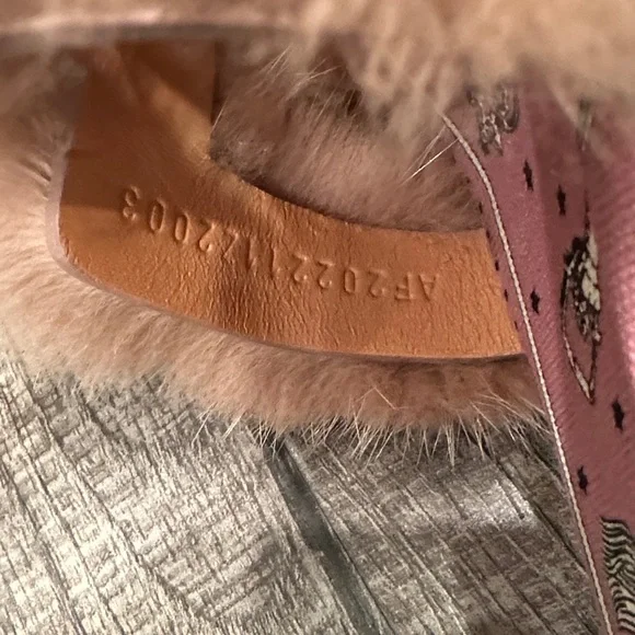 Limited addition hard to find Hermes Pink Fur Slide Mules - Picture 8 of 10